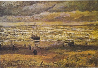 Strand von Scheveningen bei stürmischem Wetter von Vincent van Gogh